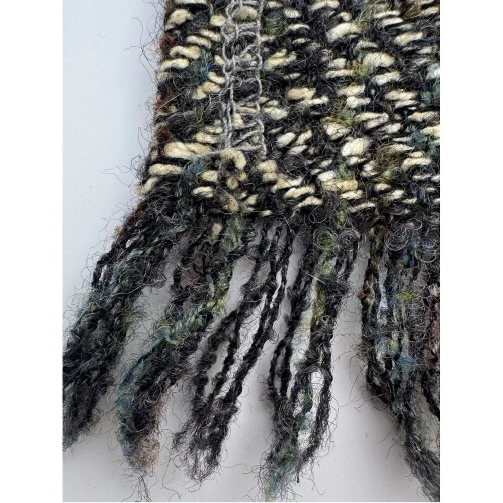 Donegal Scarf Hand Woven Tweeds Wool Irish Tríona Ardara Co Beige Gray Unisex